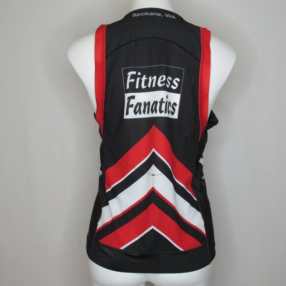 Castelli Black Red 1/2 Zip Cycling Sleeveless Bike Jersey Women's XXlarge - Picture 5 of 11
